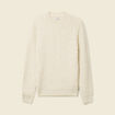Pull col rond manches longues ecru homme
