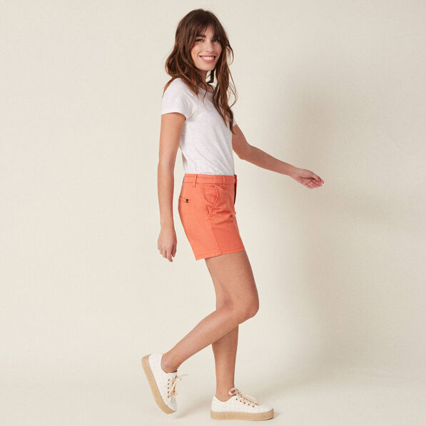 short chino eco responsable terracotta femme Short chino éco-responsable terracotta femme