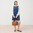Robe sans manches col rond en jeans denim stone femme