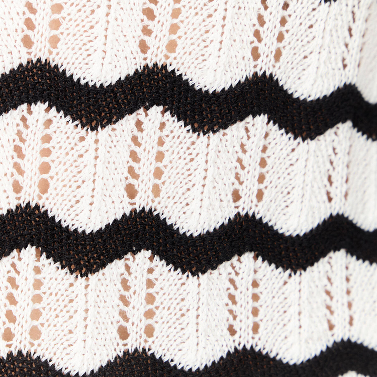 Débardeur tricot ajouré noir femme