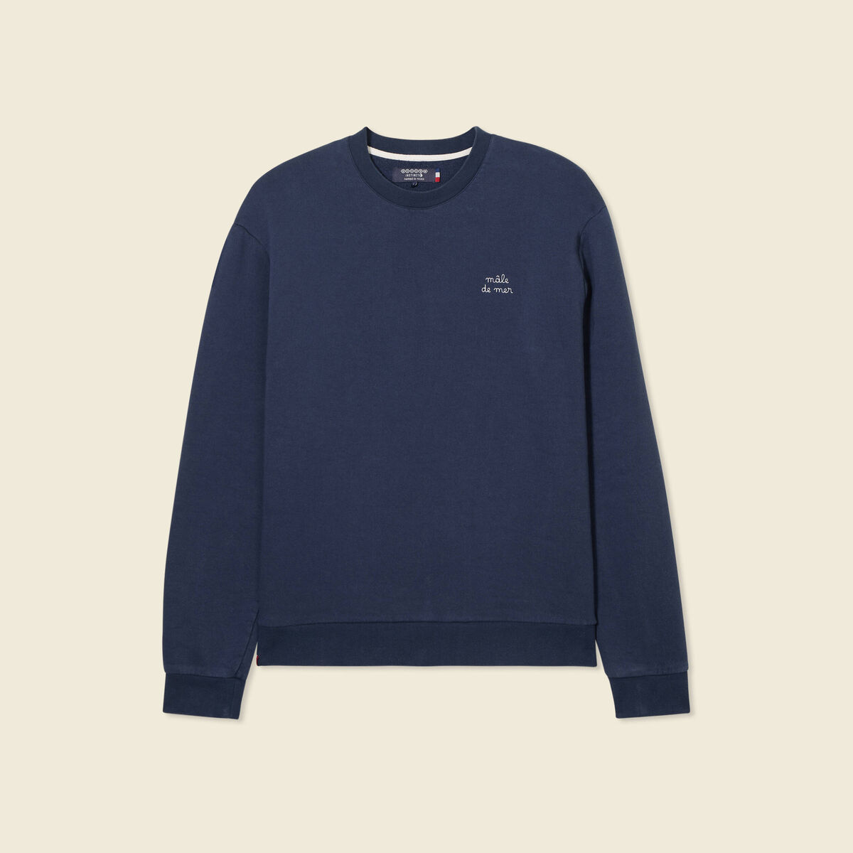 Sweat manches longues bleu marine homme