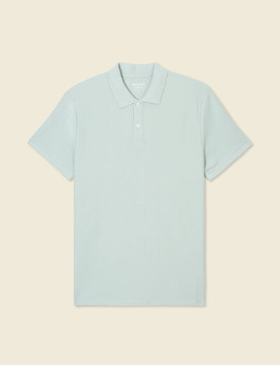 Polo manches courtes vert clair homme