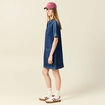 Robe jeans manches courtes denim stone femme