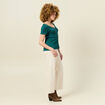T-shirt manches courtes vert canard femme