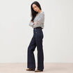 Jeans bootcut taille haute 7/8&egrave;me denim brut femme