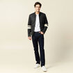 Blouson motard simili cuir noir homme