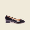 Ballerines vernies en cuir noir femme