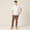 Pantalon chino 7/8ème taupe homme