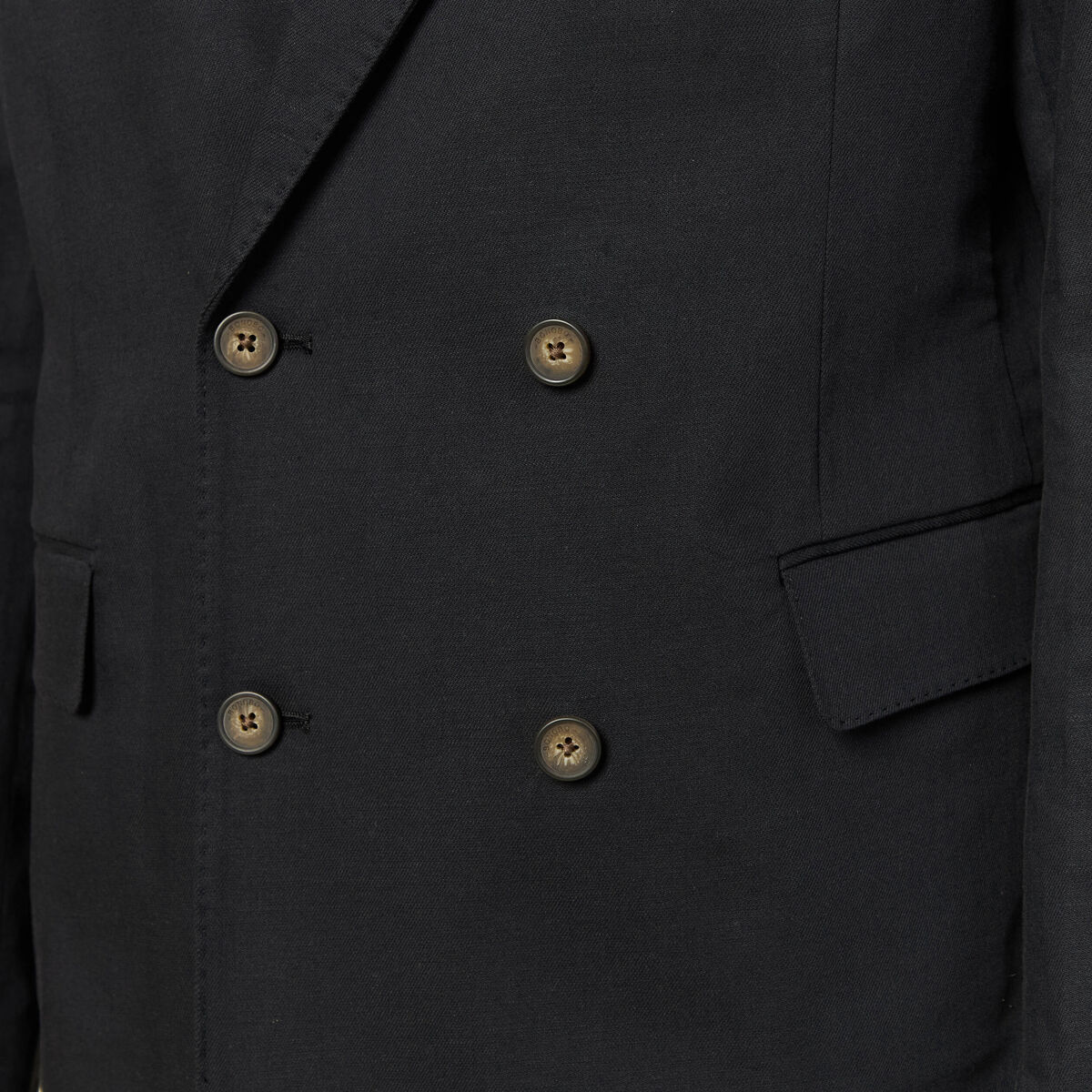 Blazer cintr&eacute; manches longues doubl&eacute; noir homme