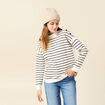 Pull manches longues bleu marine femme
