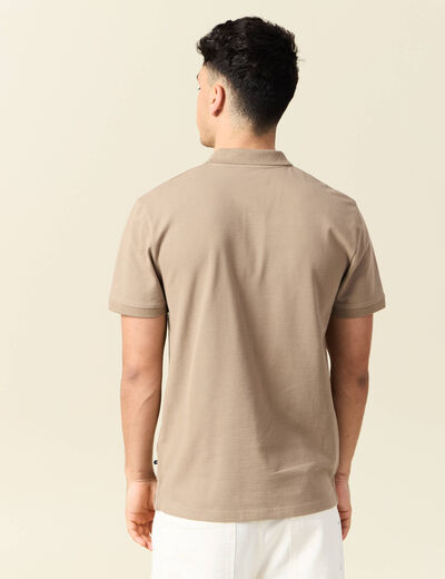 Polo éco-responsable taupe homme