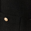 Veste tweed boutonnée noir femme