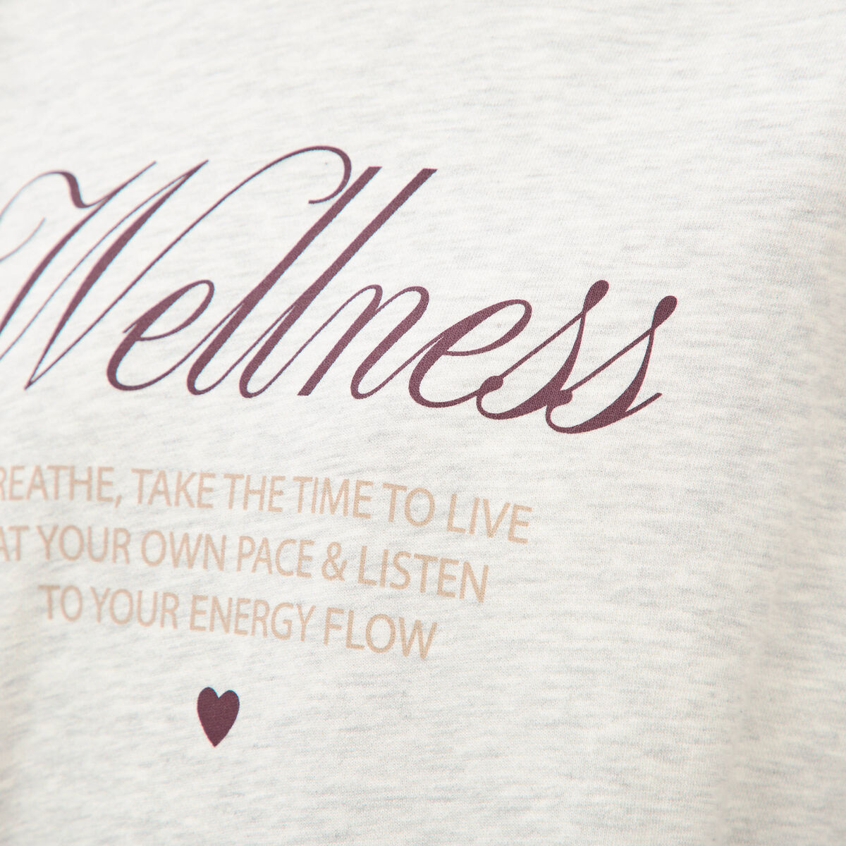 Sweat droit manches longues gris clair femme