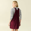Robe sans manches en velours bordeaux femme