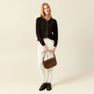 Veste manches longues terracotta femme