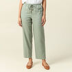 Pantalon droit 7/8ème vert kaki femme