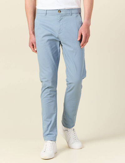 Pantalon slim Instinct chino bleu gris homme