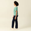 T-shirt manches courtes vert femme