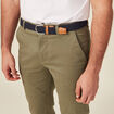Pantalon chino straight vert kaki homme