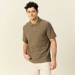 Polo manches courtes vert kaki homme