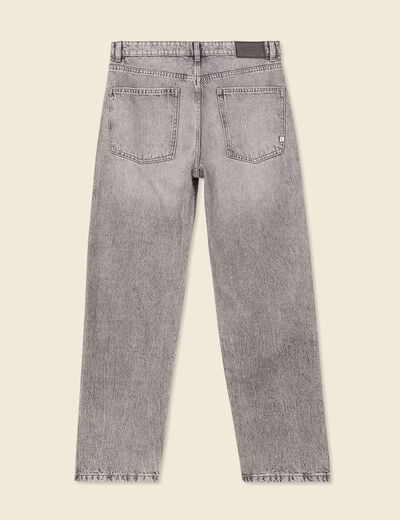 Jeans relax 5 poches denim gris homme