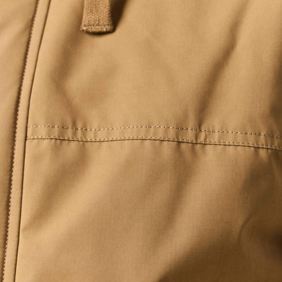 Parka droite courte &agrave; capuche beige homme