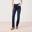 Jeans regular taille haute denim brut femme