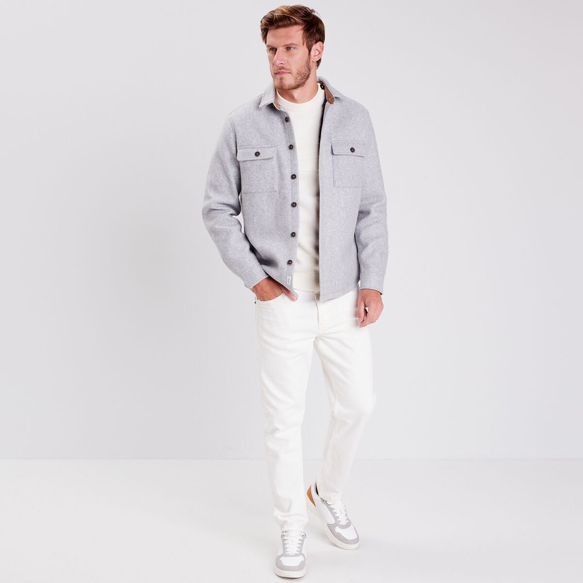 Surchemise éco-responsable gris foncé homme