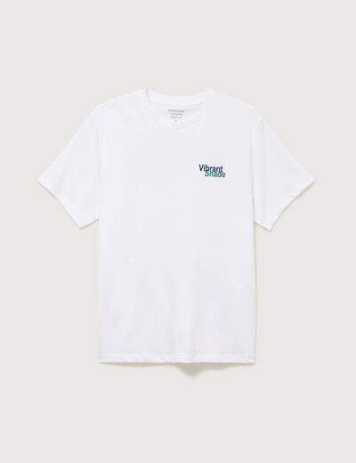 T-shirt en coton ecru homme