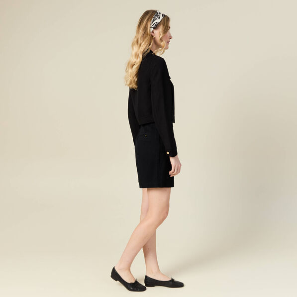 veste courte boutonnee noir femme Veste courte boutonnée noir femme