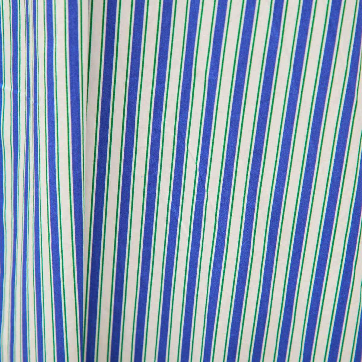 Jupe longue &eacute;vas&eacute;e en coton ray&eacute; bleu femme