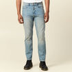 Jeans straight taille tapered denim dirty homme