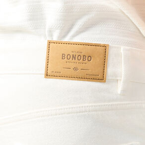 Bermuda droit en jean denim blanc homme