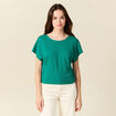 T-shirt manches courtes vert turquoise femme