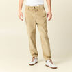 Pantalon jogger velours côtelé beige homme