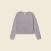Pull manches longues gris clair femme