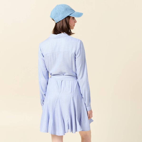 robe patineuse eco responsable bleu femme Robe patineuse éco-responsable bleu femme