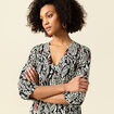 Robe longue évasée noir femme