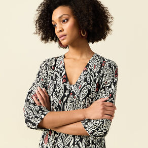 Robe longue évasée noir femme