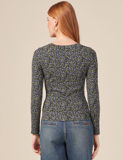 T-shirt manches longues noir femme