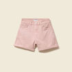 Short mom taille haute rose clair femme
