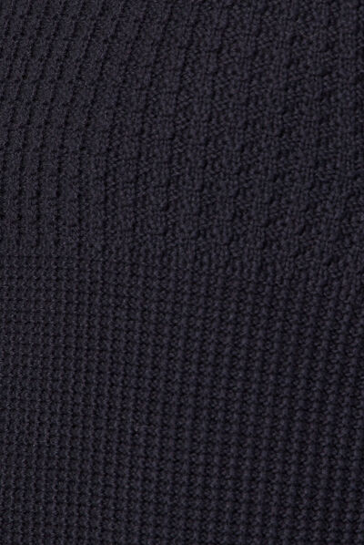 Pull manches longues bleu marine homme