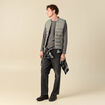 T-shirt manches longues gris fonc&eacute; homme