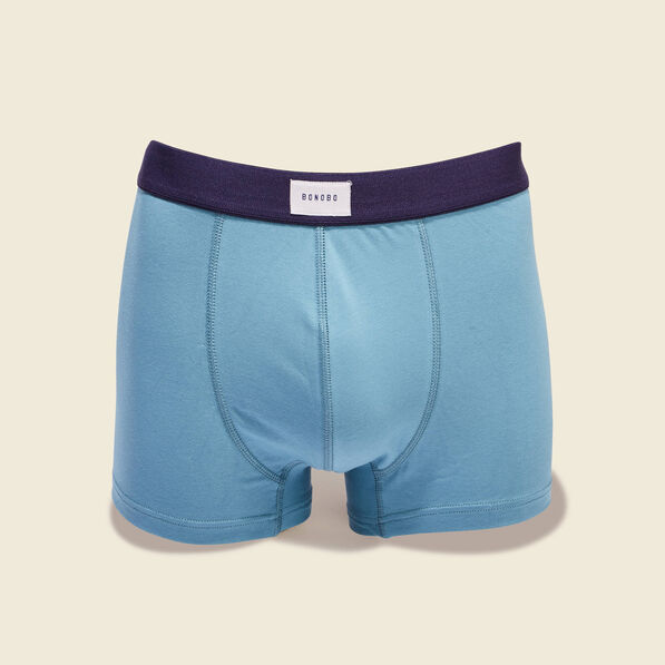 Lot 2 boxers bleu pétrole homme
