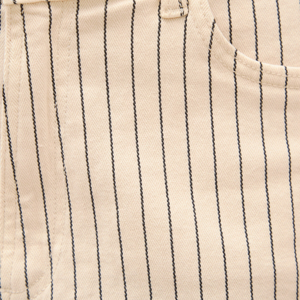 Bermuda large taille haute en jeans denim blanc femme