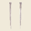 Boucles d'oreilles pendantes couleur argent femme