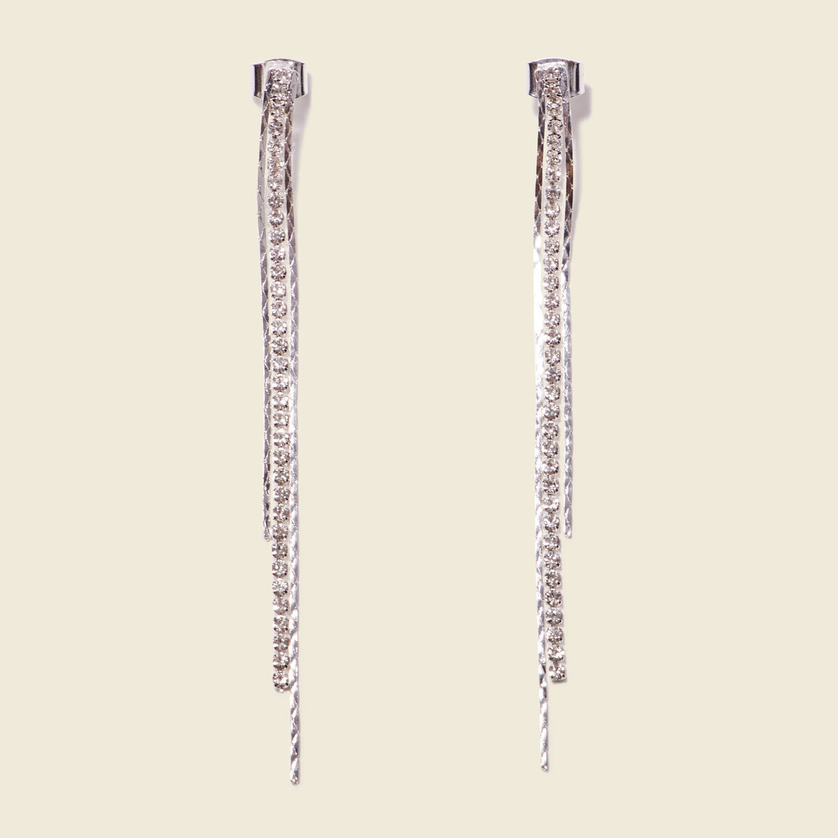 Boucles d'oreilles pendantes couleur argent femme