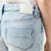 Jeans mom 7/8ème denim snow bleu femme