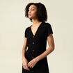 Robe longue droite noir femme