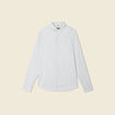 Col cintr&eacute; en coton manches longues bleu ciel homme